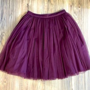 Burgundy tulle skirt